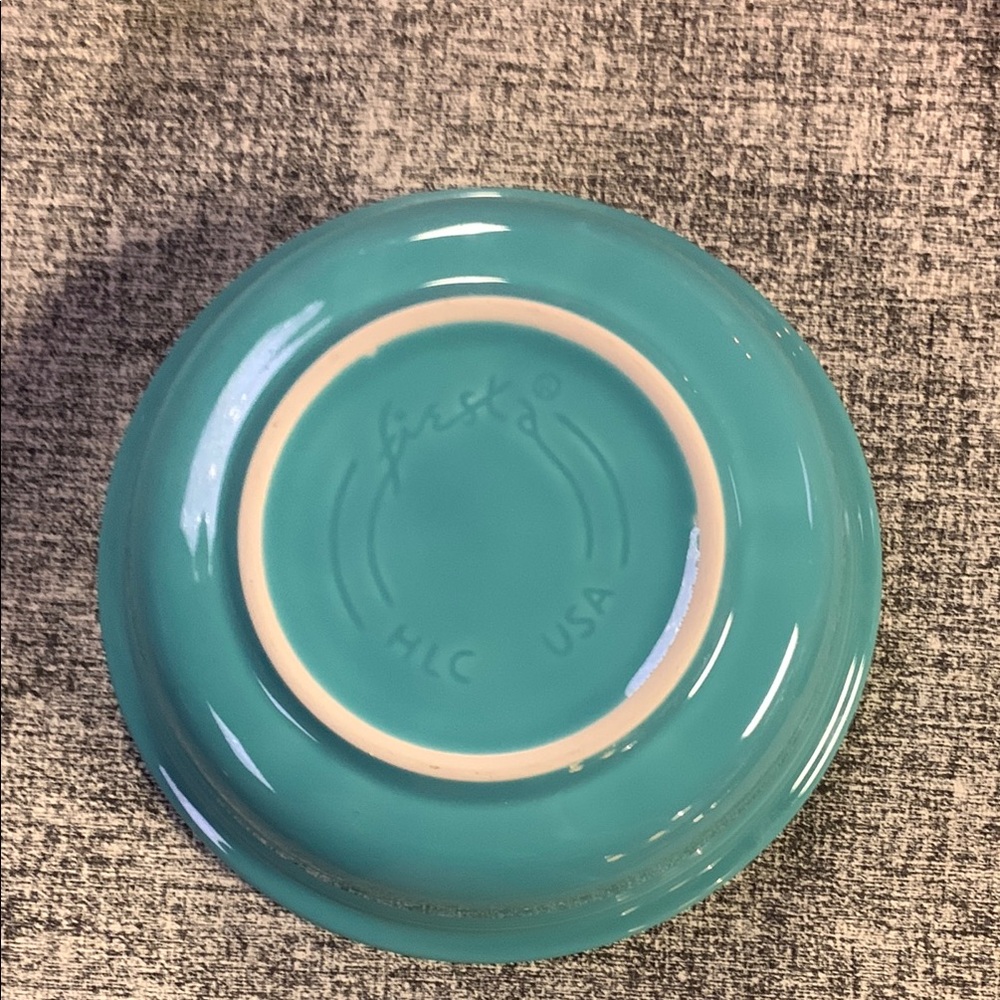 Fiesta Turquoise 7” Rimmed Cereal Bowl - Picture 2 of 2